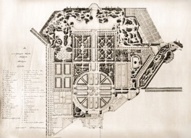 Schloss und Schlossgarten Schwetzingen - Plan von dem Grosherzoglich Badischen Schloßgarten zu Schwetzingen (Zeichner: Friederich Richter, Datierung: 1821) (Bildnachweis: Staatsarchiv Ludwigsburg, EL 228 a I Nr 3555, http://www.landesarchiv-bw.de/plink/?f=2-1105877)