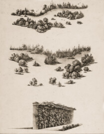 Schloss und Schlossgarten Schwetzingen - Randbepflanzung von Nadelholz - Tafel 1 des Buchs "Hermann von Pückler-Muskau: Andeutungen über Landschaftsgärtnerei - Verbunden mit der Beschreibung ihrer praktischen Anwendung in Muskau - 1834" (Bildnachweis: https://doi.org/10.11588/diglit.1669, gemeinfrei) Schloss und Schlossgarten Schwetzingen - Randbepflanzung von Nadelholz - Tafel 1 des Buchs "Hermann von Pückler-Muskau: Andeutungen über Landschaftsgärtnerei - Verbunden mit der Beschreibung ihrer praktischen Anwendung in Muskau - 1834" (Bildnachweis: https://doi.org/10.11588/diglit.1669, gemeinfrei)