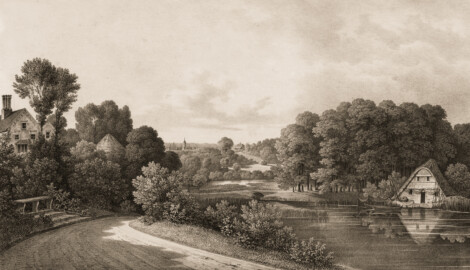 Schloss und Schlossgarten Schwetzingen - Muskauer Park: erste Aussicht von der Gloriette - Tafel 17 des Buchs "Hermann von Pückler-Muskau: Andeutungen über Landschaftsgärtnerei - Verbunden mit der Beschreibung ihrer praktischen Anwendung in Muskau - 1834" (Bildnachweis: https://doi.org/10.11588/diglit.1669, gemeinfrei) Schloss und Schlossgarten Schwetzingen - Muskauer Park: erste Aussicht von der Gloriette - Tafel 17 des Buchs "Hermann von Pückler-Muskau: Andeutungen über Landschaftsgärtnerei - Verbunden mit der Beschreibung ihrer praktischen Anwendung in Muskau - 1834" (Bildnachweis: https://doi.org/10.11588/diglit.1669, gemeinfrei)