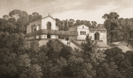 Schloss und Schlossgarten Schwetzingen - Muskauer Park: Begräbniskapelle nach einer Zeichnung Schinkels - Tafel 28 des Buchs "Hermann von Pückler-Muskau: Andeutungen über Landschaftsgärtnerei - Verbunden mit der Beschreibung ihrer praktischen Anwendung in Muskau - 1834" (Bildnachweis: https://doi.org/10.11588/diglit.1669, gemeinfrei) Schloss und Schlossgarten Schwetzingen - Muskauer Park: Begräbniskapelle nach einer Zeichnung Schinkels - Tafel 28 des Buchs "Hermann von Pückler-Muskau: Andeutungen über Landschaftsgärtnerei - Verbunden mit der Beschreibung ihrer praktischen Anwendung in Muskau - 1834" (Bildnachweis: https://doi.org/10.11588/diglit.1669, gemeinfrei)