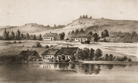 Schloss und Schlossgarten Schwetzingen - Muskauer Park: Gegend vor Erbauung des Bades - Tafel 34 des Buchs "Hermann von Pückler-Muskau: Andeutungen über Landschaftsgärtnerei - Verbunden mit der Beschreibung ihrer praktischen Anwendung in Muskau - 1834" (Bildnachweis: https://doi.org/10.11588/diglit.1669, gemeinfrei) Schloss und Schlossgarten Schwetzingen - Muskauer Park: Gegend vor Erbauung des Bades - Tafel 34 des Buchs "Hermann von Pückler-Muskau: Andeutungen über Landschaftsgärtnerei - Verbunden mit der Beschreibung ihrer praktischen Anwendung in Muskau - 1834" (Bildnachweis: https://doi.org/10.11588/diglit.1669, gemeinfrei)