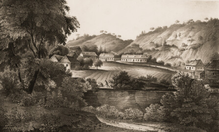 Schloss und Schlossgarten Schwetzingen - Muskauer Park: Gegend vor Erbauung des Bades - Tafel 35 des Buchs "Hermann von Pückler-Muskau: Andeutungen über Landschaftsgärtnerei - Verbunden mit der Beschreibung ihrer praktischen Anwendung in Muskau - 1834" (Bildnachweis: https://doi.org/10.11588/diglit.1669, gemeinfrei) Schloss und Schlossgarten Schwetzingen - Muskauer Park: Gegend vor Erbauung des Bades - Tafel 35 des Buchs "Hermann von Pückler-Muskau: Andeutungen über Landschaftsgärtnerei - Verbunden mit der Beschreibung ihrer praktischen Anwendung in Muskau - 1834" (Bildnachweis: https://doi.org/10.11588/diglit.1669, gemeinfrei)