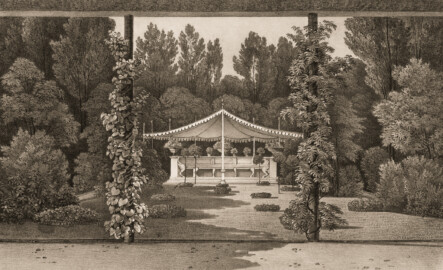 Schloss und Schlossgarten Schwetzingen - Muskauer Park: Garten der Trinkgalerie - Tafel 36 des Buchs "Hermann von Pückler-Muskau: Andeutungen über Landschaftsgärtnerei - Verbunden mit der Beschreibung ihrer praktischen Anwendung in Muskau - 1834" (Bildnachweis: https://doi.org/10.11588/diglit.1669, gemeinfrei) Schloss und Schlossgarten Schwetzingen - Muskauer Park: Garten der Trinkgalerie - Tafel 36 des Buchs "Hermann von Pückler-Muskau: Andeutungen über Landschaftsgärtnerei - Verbunden mit der Beschreibung ihrer praktischen Anwendung in Muskau - 1834" (Bildnachweis: https://doi.org/10.11588/diglit.1669, gemeinfrei)