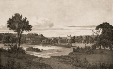 Schloss und Schlossgarten Schwetzingen - Muskauer Park: Blick vom Belvedere der Lucknitzer Hügel - Tafel 37 des Buchs "Hermann von Pückler-Muskau: Andeutungen über Landschaftsgärtnerei - Verbunden mit der Beschreibung ihrer praktischen Anwendung in Muskau - 1834" (Bildnachweis: https://doi.org/10.11588/diglit.1669, gemeinfrei) Schloss und Schlossgarten Schwetzingen - Muskauer Park: Blick vom Belvedere der Lucknitzer Hügel - Tafel 37 des Buchs "Hermann von Pückler-Muskau: Andeutungen über Landschaftsgärtnerei - Verbunden mit der Beschreibung ihrer praktischen Anwendung in Muskau - 1834" (Bildnachweis: https://doi.org/10.11588/diglit.1669, gemeinfrei)