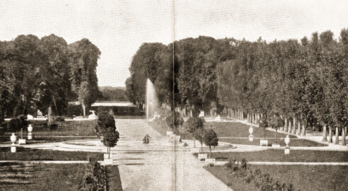 Schloss und Schlossgarten Schwetzingen - Der Schlossgarten - (Bildnachweis: Doppelseite vor der Titelseite aus dem Buch: "Otto Schwarz (Hg.): Wegweiser durch Schwetzingen's Schlossgarten - Vollständiger Katalog aller Sehenswürdigkeiten - 11. Auflage - ca. 1914" - Reproduktion durch Dr. Manfred Schneider, Juli 2026) Schloss und Schlossgarten Schwetzingen - Der Schlossgarten - (Bildnachweis: Doppelseite vor der Titelseite aus dem Buch: "Otto Schwarz (Hg.): Wegweiser durch Schwetzingen's Schlossgarten - Vollständiger Katalog aller Sehenswürdigkeiten - 11. Auflage - ca. 1914" - Reproduktion durch Dr. Manfred Schneider, Juli 2026)