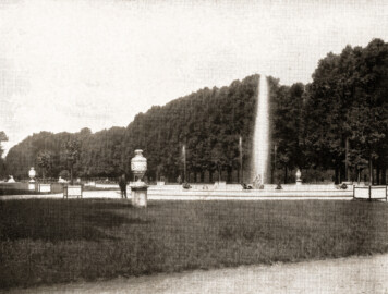 Schloss und Schlossgarten Schwetzingen - Großes Bassin mit Arion - (Bildnachweis: Seite 10 im Buch: "Otto Schwarz (Hg.): Wegweiser durch Schwetzingen's Schlossgarten - Vollständiger Katalog aller Sehenswürdigkeiten - 11. Auflage - ca. 1914" - Reproduktion durch Dr. Manfred Schneider, Juli 2026) Schloss und Schlossgarten Schwetzingen - Großes Bassin mit Arion - (Bildnachweis: Seite 10 im Buch: "Otto Schwarz (Hg.): Wegweiser durch Schwetzingen's Schlossgarten - Vollständiger Katalog aller Sehenswürdigkeiten - 11. Auflage - ca. 1914" - Reproduktion durch Dr. Manfred Schneider, Juli 2026)