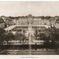 Schloss Bruchsal - Das Schloß zu Bruchsal (Damiansburg) von Osten her - Hans Rott / Franz Xaver Kraus: Die Kunstdenkmäler des Amtsbezirks Bruchsal - 1913